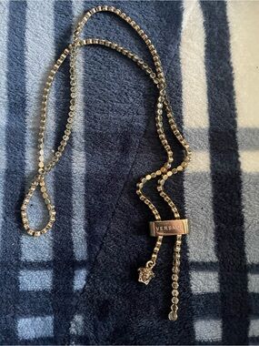 Versace Gold-Tone Medusa Slider Hair Chain